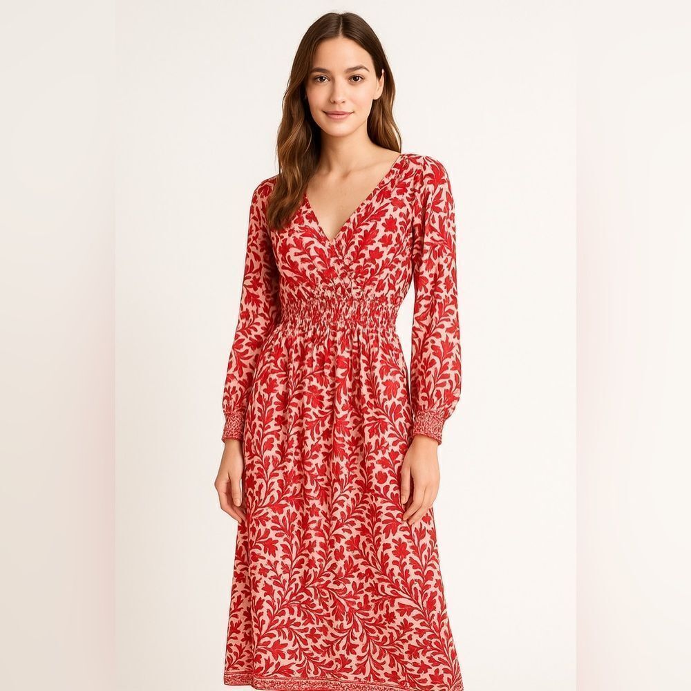 Natalie Martin Silk Long Sleeve Dress